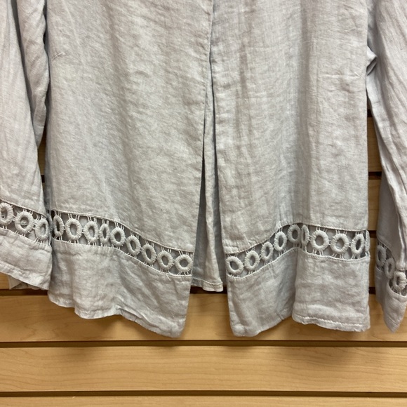 Carla Conti fashionable women linen top Size S made in Italy also have it in M - Picture 3 of 6
